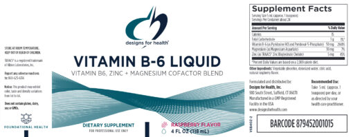 liquid vitamin B6 label