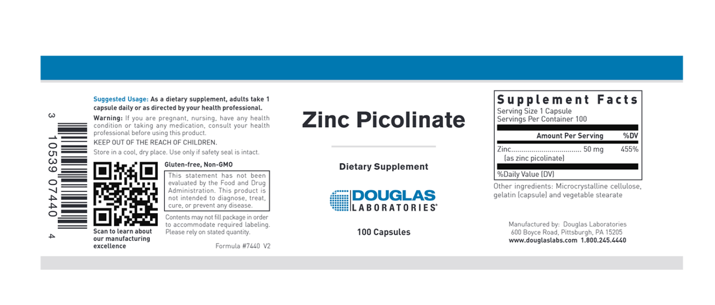 Zinc Picolinate 50mg Biotype Nutrients